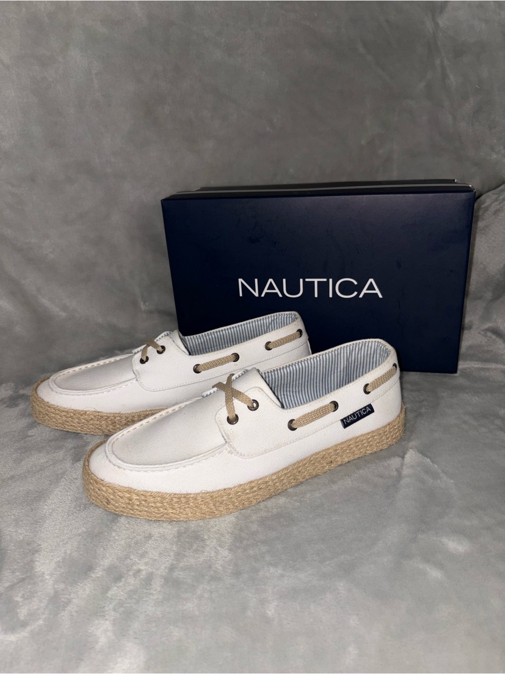 NIB Náutica Stoneway Women White Boat Shoes size 10 - Picture 6 of 12
